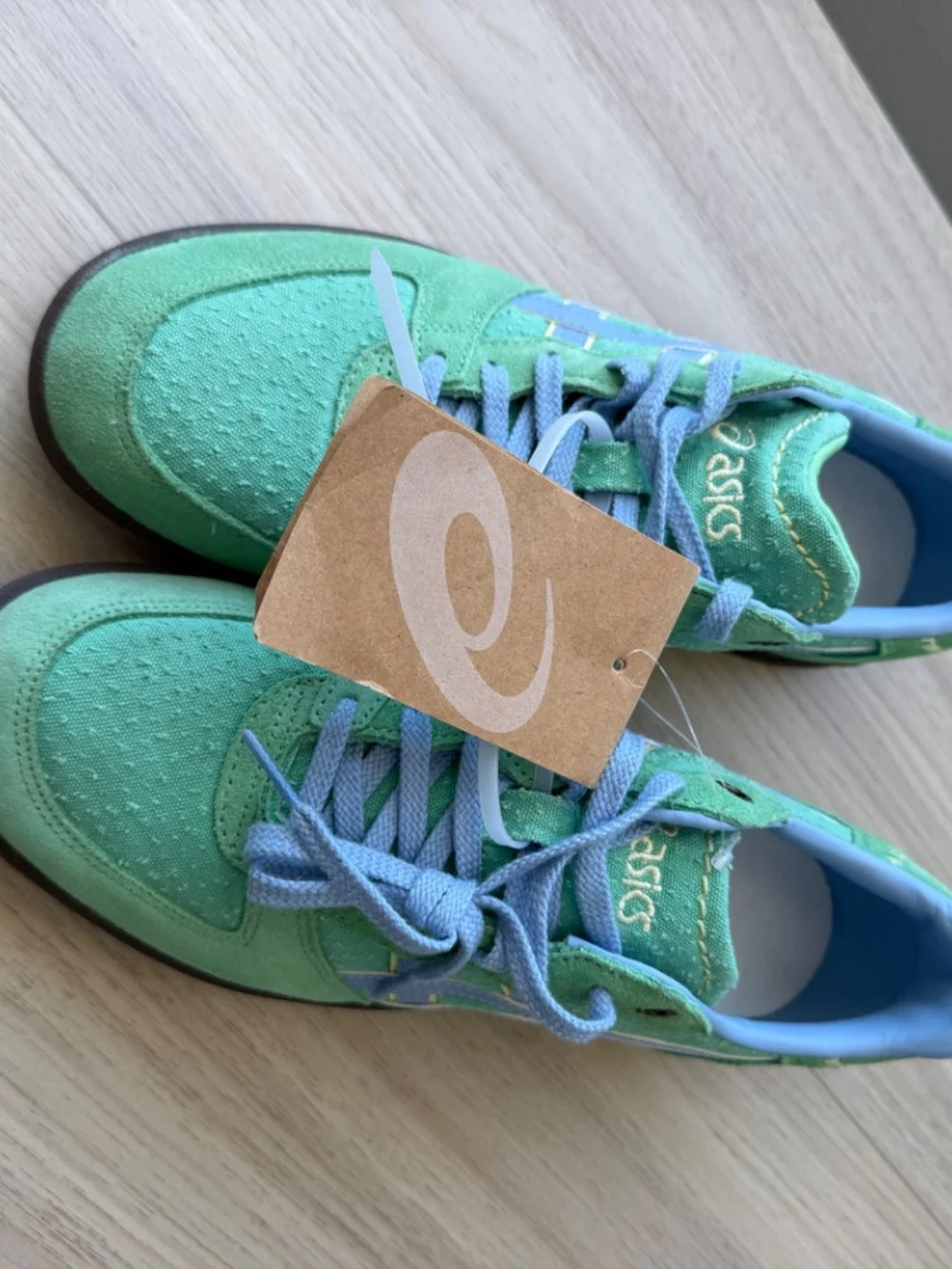 ASICS Green Sneakers Size 7 | New with Tags | Suede & Mesh Athletic Shoes